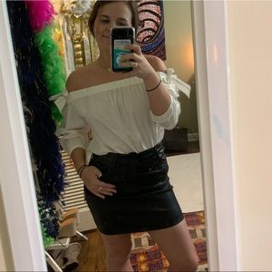 Gap off the shoulder white top